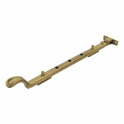 Marcus Spoon End Casement Window Stay - 12"/300mm Length - Antique Brass