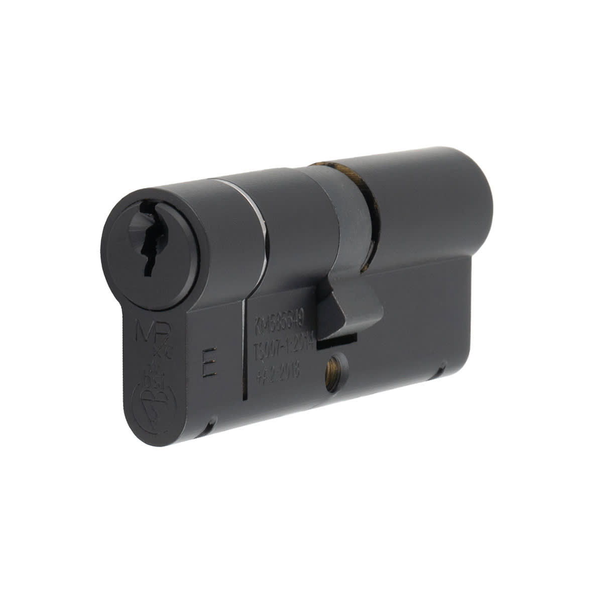 1 Star 6 Pin 80mm Euro Double Cylinder - 40 + 40mm - Matt Black - Keyed to Differ