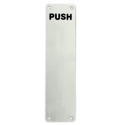 Stainless Steel Finger Plate - Push - 1200 x 80 x 1.5mm - Satin