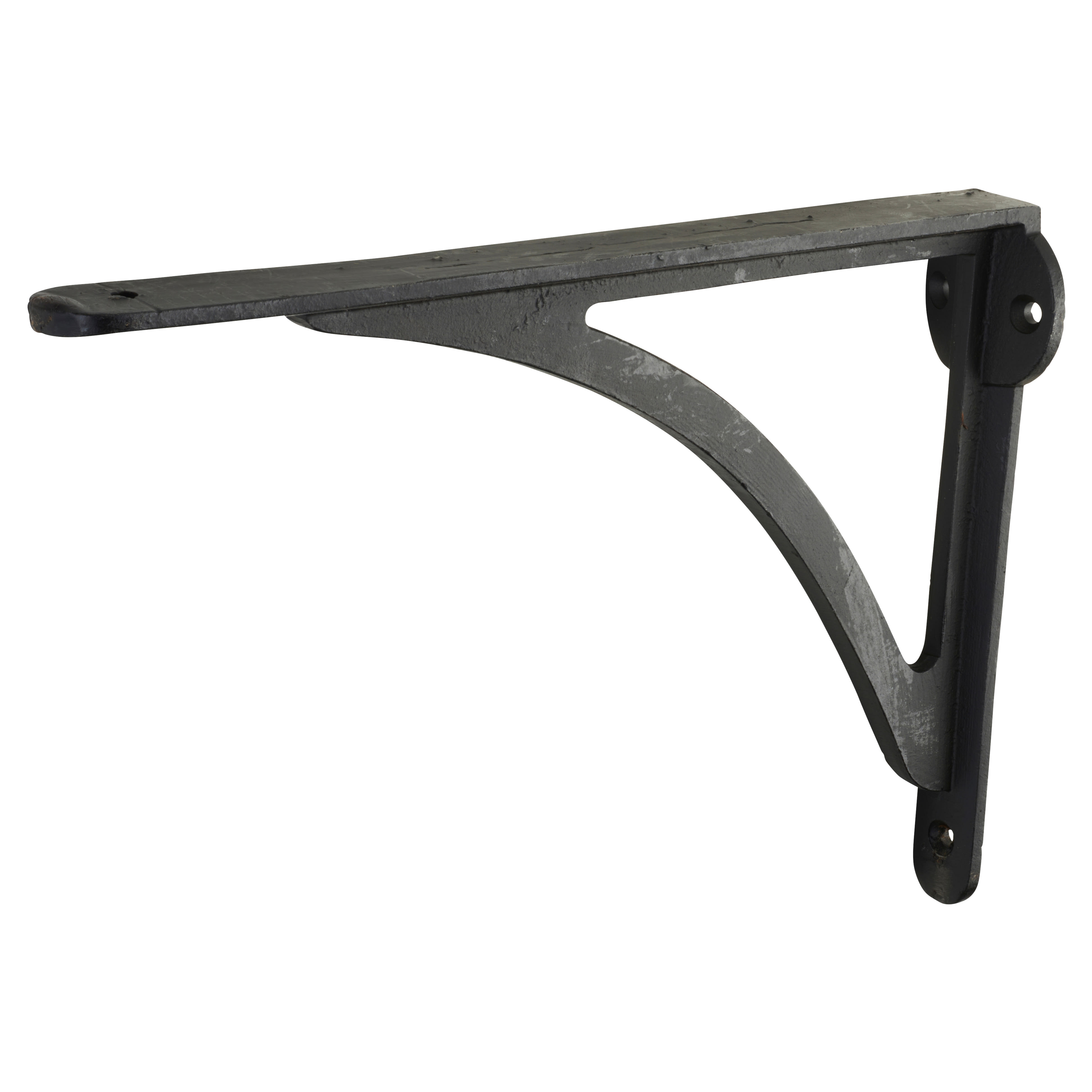 Curved Shelf Bracket - 249 x 174mm - Black Beeswax