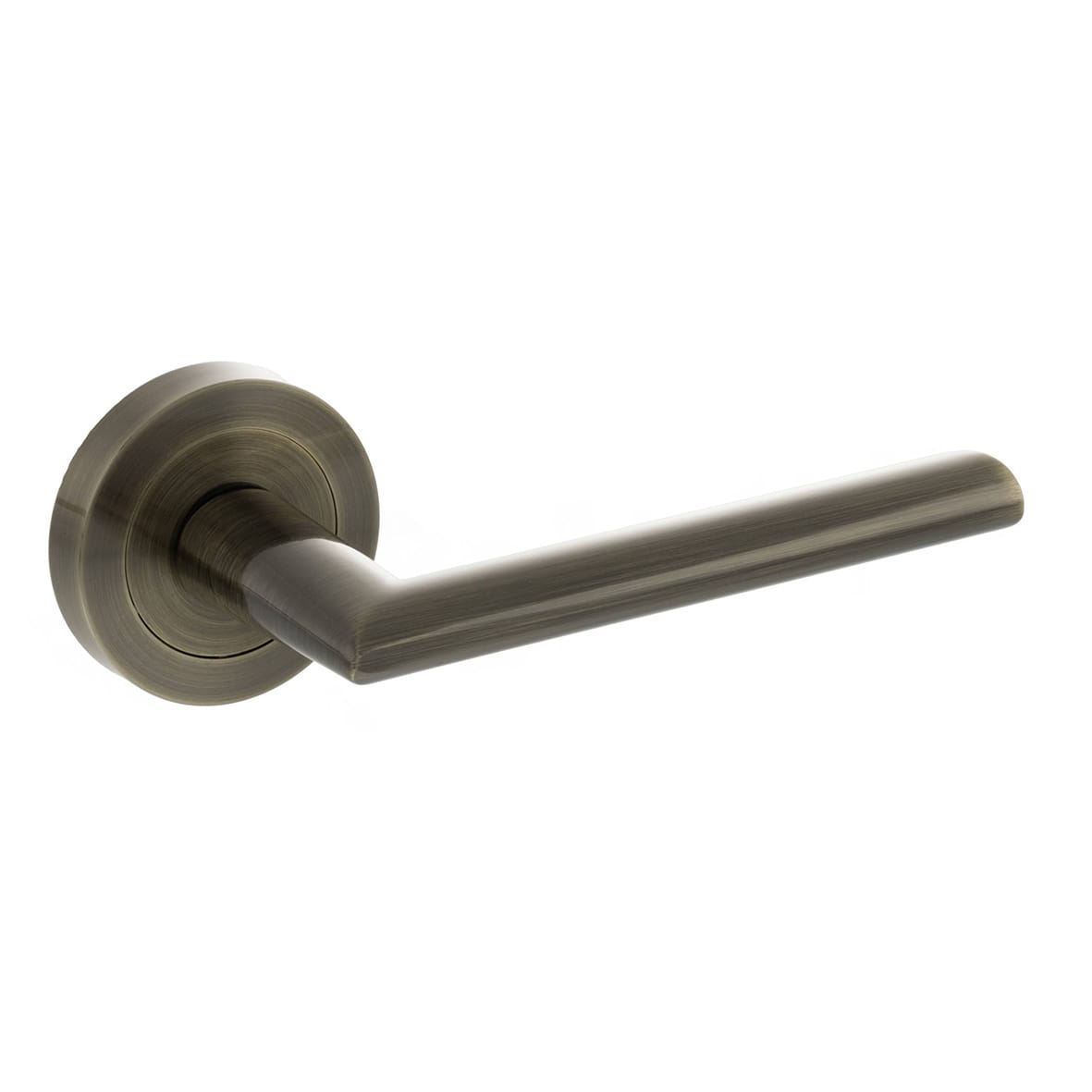 Status Alabama Door Handle on Rose - Antique Brass
