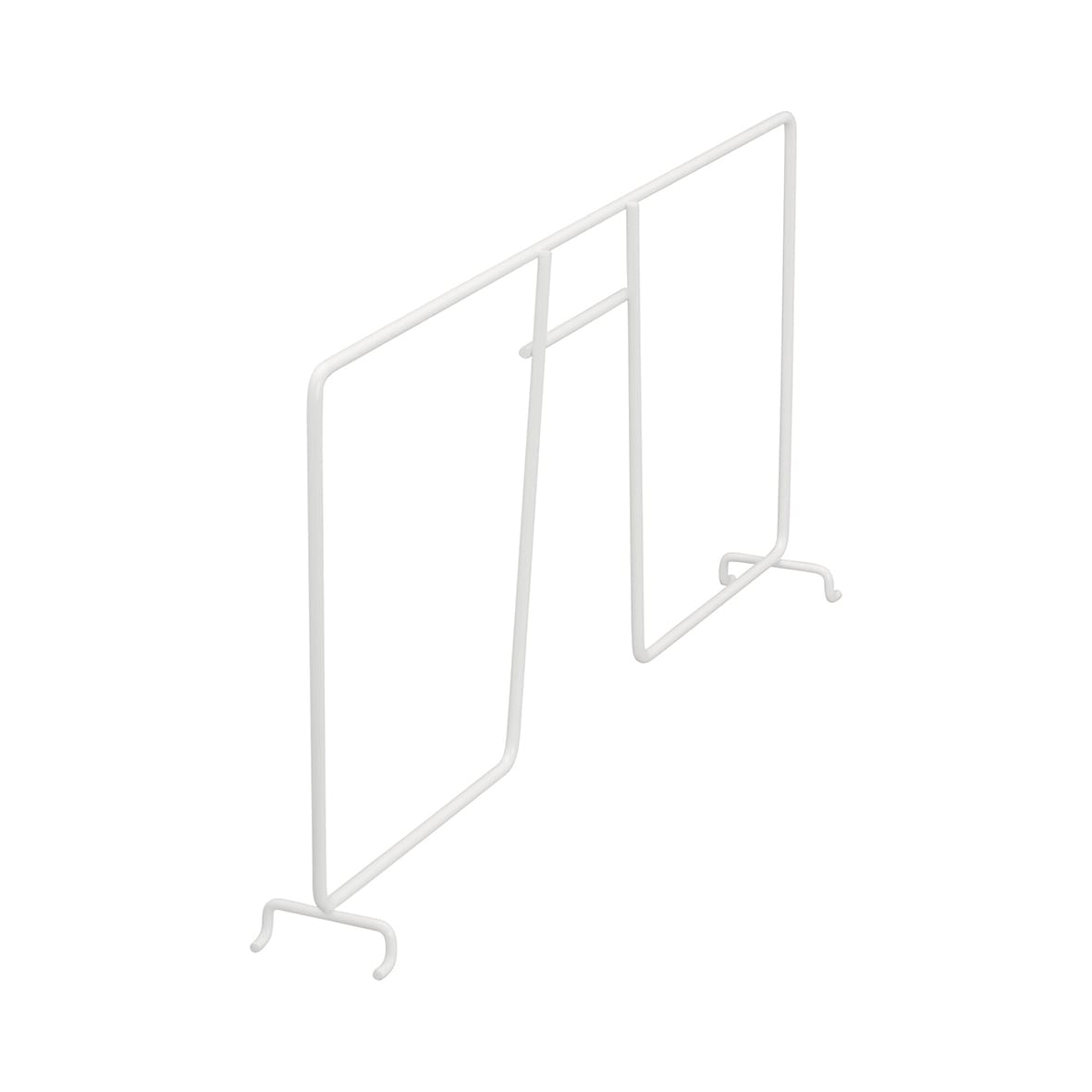 Top Track System - Click In Ventilated Wire Shelf Divider - 411 x 54 x 200mm - White