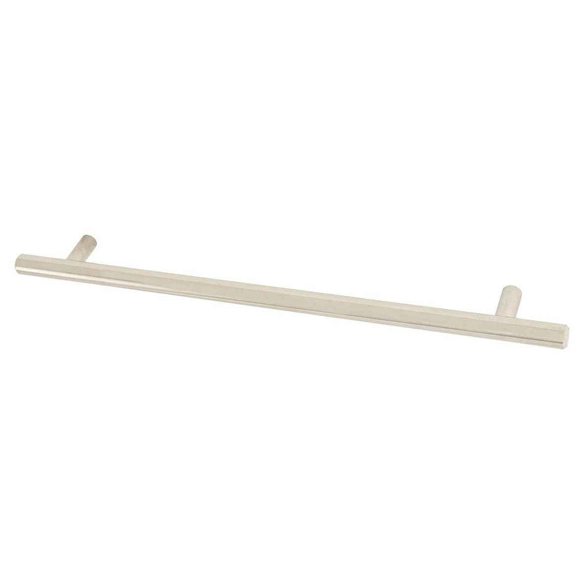 12mm T-Bar Cabinet Pull Handle - 224mm Centres - Polished Nickel