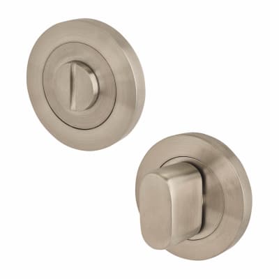 Bathroom Turn & Release - 52mm Diameter - Satin Stainless Steel