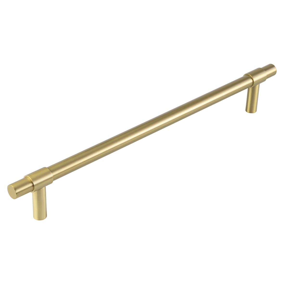 Satin Brass 20mm T-Bar Door Pull Handle - Bolt Fix - 425 c/c