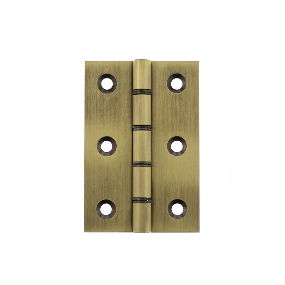 Washered Butt Hinge - 76 x 50 x 2mm - Antique Brass - Pair