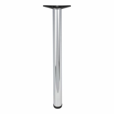Adjustable Worktop Support Breakfast Bar Table Leg - 60 x 710-735mm - Polished Chrome - Pack of 4