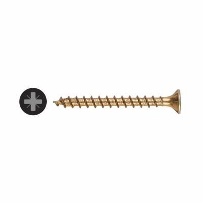 Yellox Pozi Countersunk Wood Screws - 4.0 x 40mm - Yellow Zinc - Pack of 200