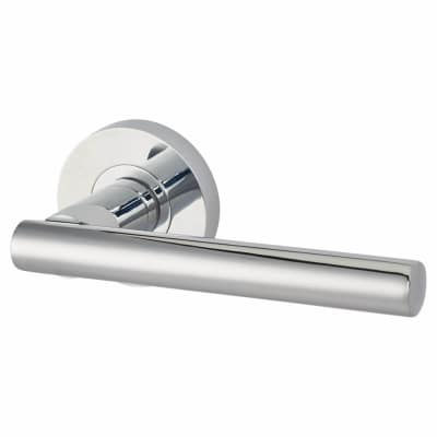 Polished Chrome Door Handles on Round Rose - Eden Range