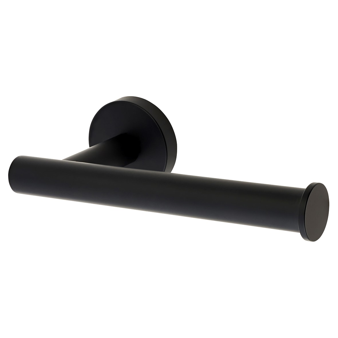 Essential Round Toilet Roll Holder - 163 x 80 x 50mm - Matt Black