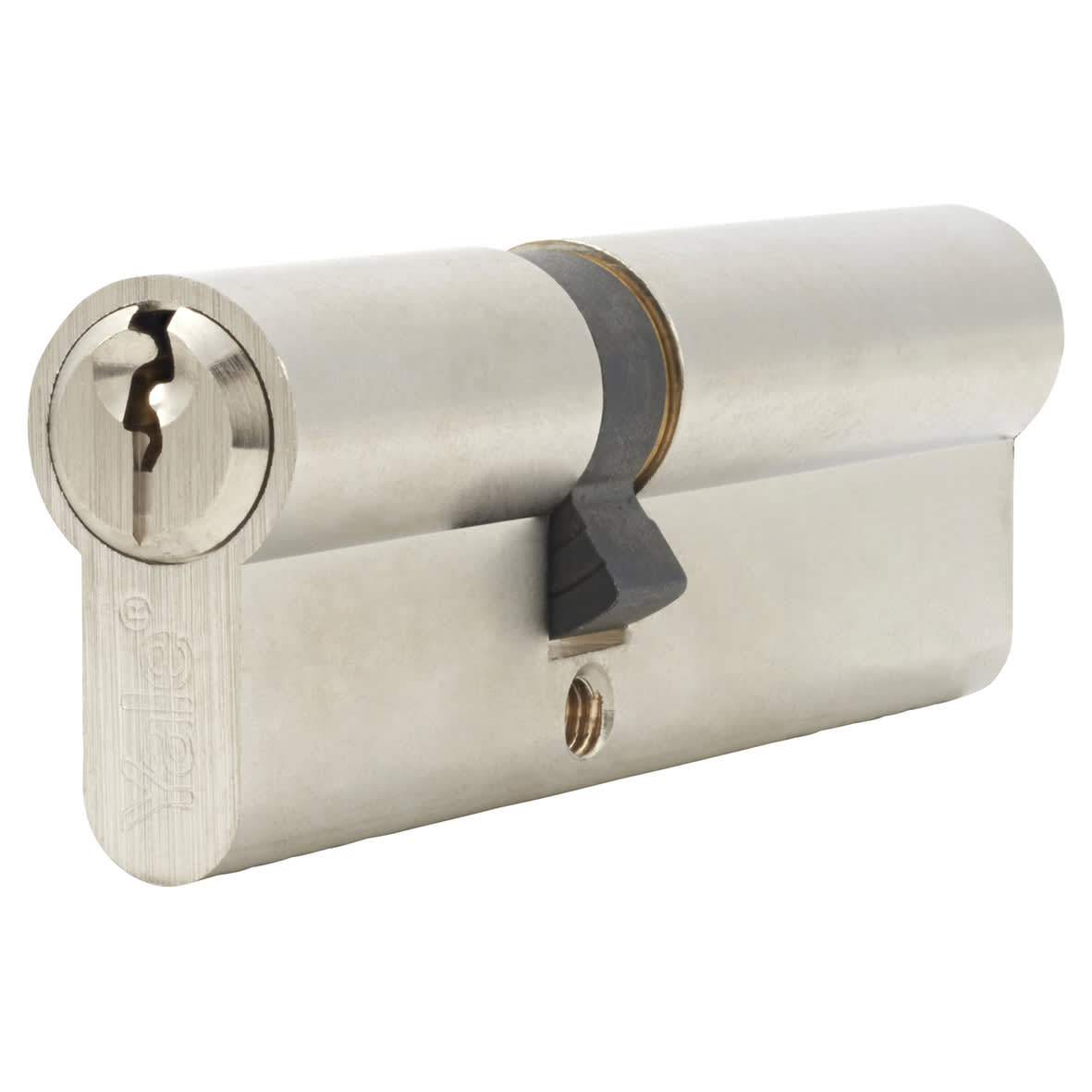 6 Pin 100mm Euro Double Cylinder - 40 + 60mm - Satin Nickel - Keyed to Differ