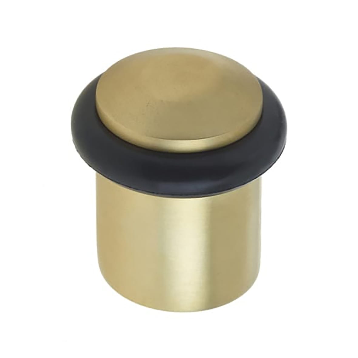 Chamfered Floor Door Stop - 40 x 38mm - Satin Brass