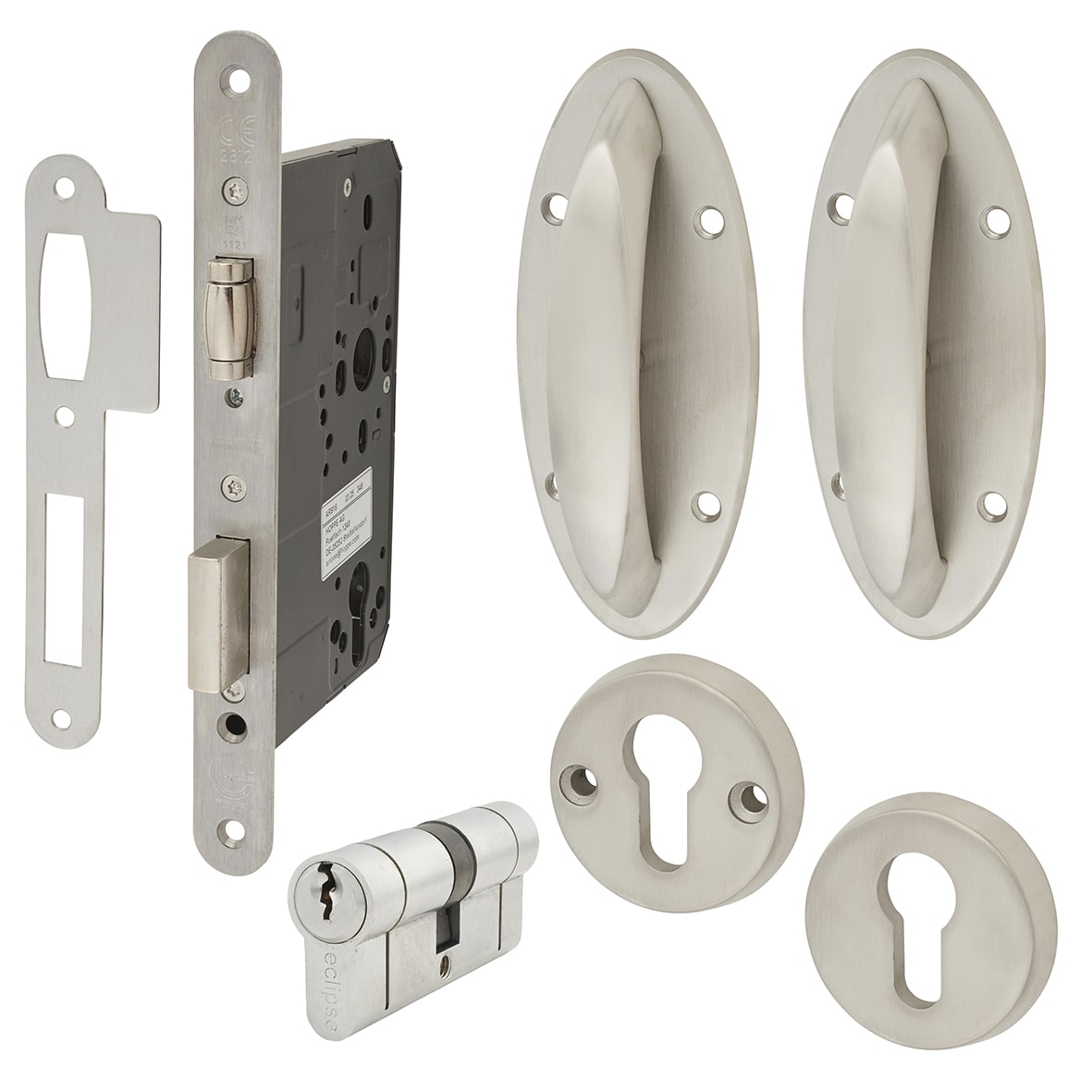 Anti-Ligature Communal Door Lock Set - 44mm Thick Doors