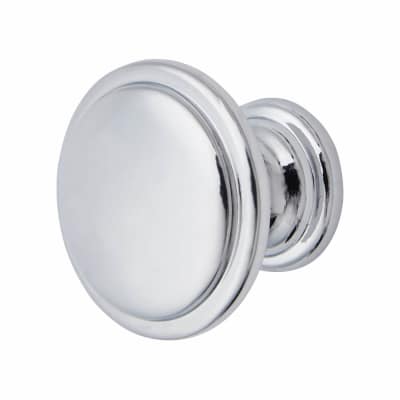 Disc Round Cabinet Knob - 30mm Diameter - Polished Chrome