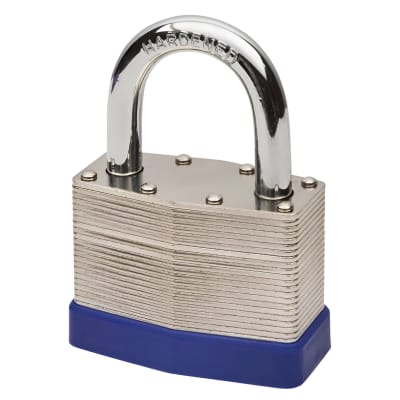 Watchman by Squire Laminated Padlock - 60mm Body - 30 x 38mm Shackle - Keyed to Differ - Silver