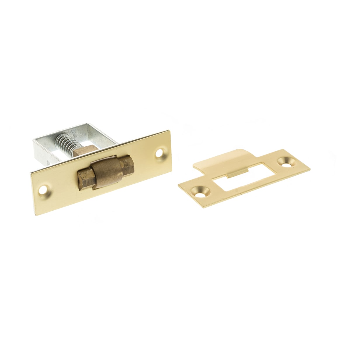 Heavy Duty Adjustable Roller Catch - 22 x 76mm Faceplate - Satin Brass