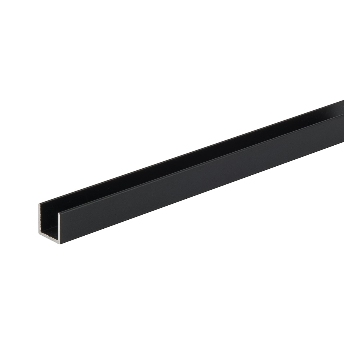 2500mm U Channel - 6-8mm Glass Shower Doors & Panels - Black