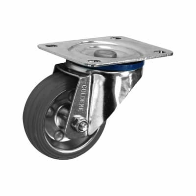 Industrial Castor - Swivel - 50kg Max Weight - 80mm Diameter - Grey