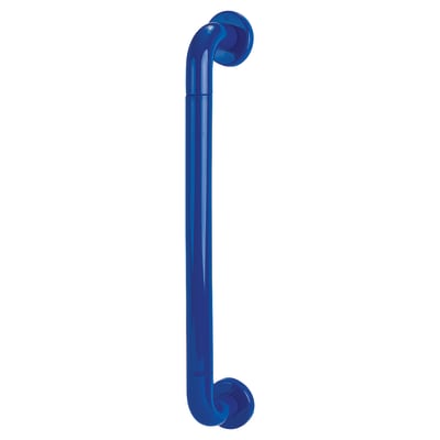 Cobalt Blue Nylon D-Bar Door Pull Handle on Rose - Screw Fix - 600mm c/c