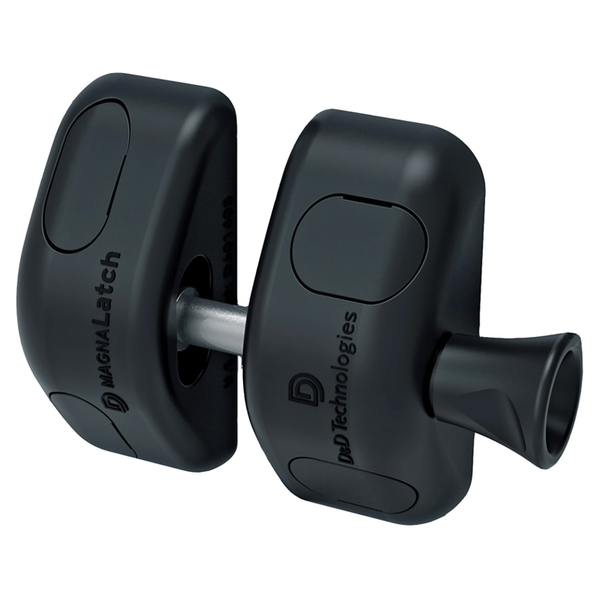 D&D Magnalatch Non Locking Gate Latch - Side Pull - 93 x 71mm - Black