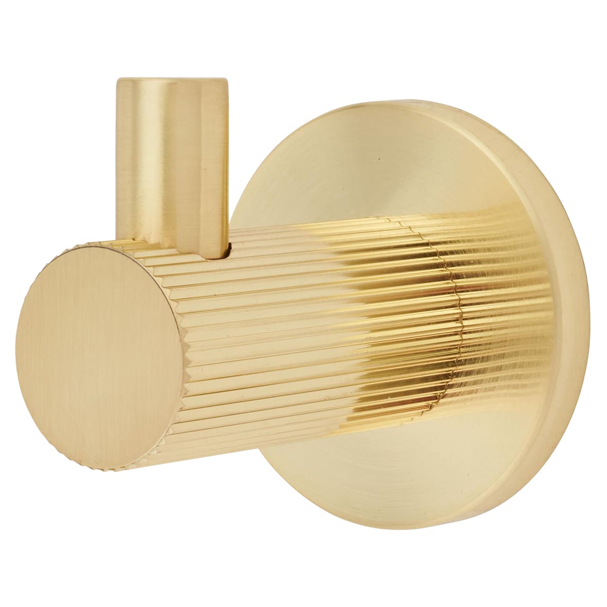 Lines Single Coat Hook - 50 x 25mm - Satin Brass