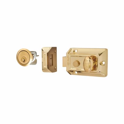 Traditional Nightlatch - 60mm Backset - Polished Brass Case/Cylinder