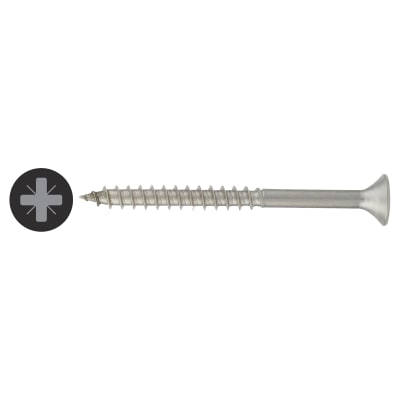 R2 Retinox Pozi Countersunk Wood Screws - 6.0 x 70mm - A2 Stainless Steel - Pack of 100