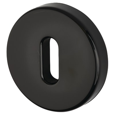 Nylon Escutcheon - 52mm Diameter - Keyhole - Ebony Black - Pair