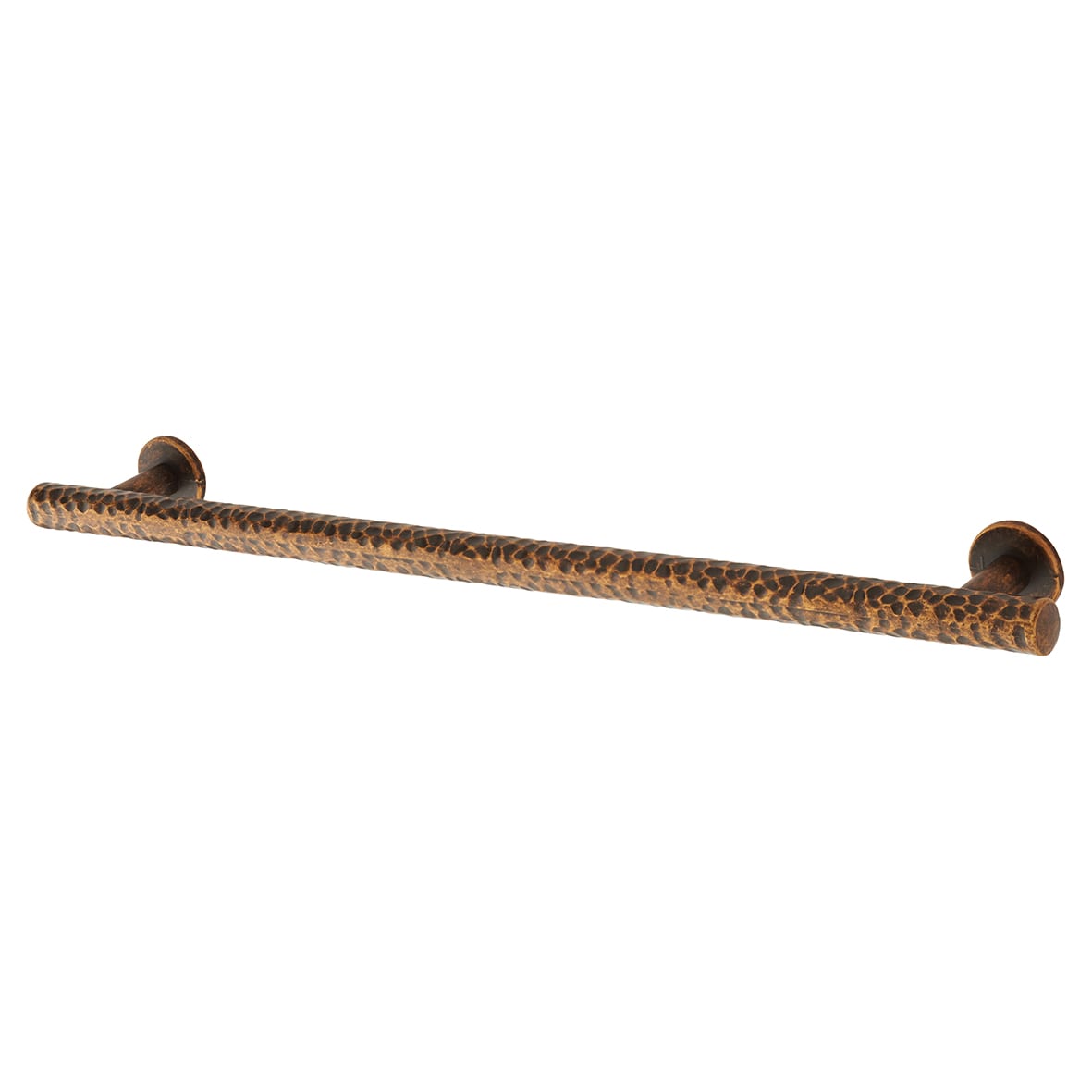 Kendal 10.5mm Hammered T-Bar Cabinet Pull Handle - 224mm Centres - Antique Brass