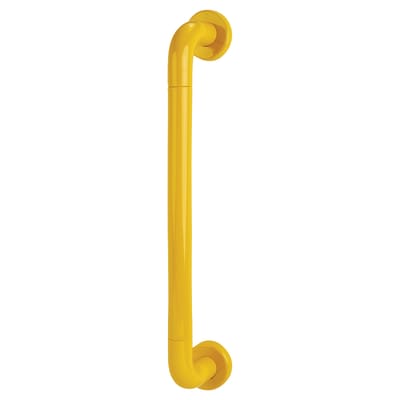 Golden Yellow Nylon D-Bar Door Pull Handle on Rose - Screw Fix - 600mm c/c