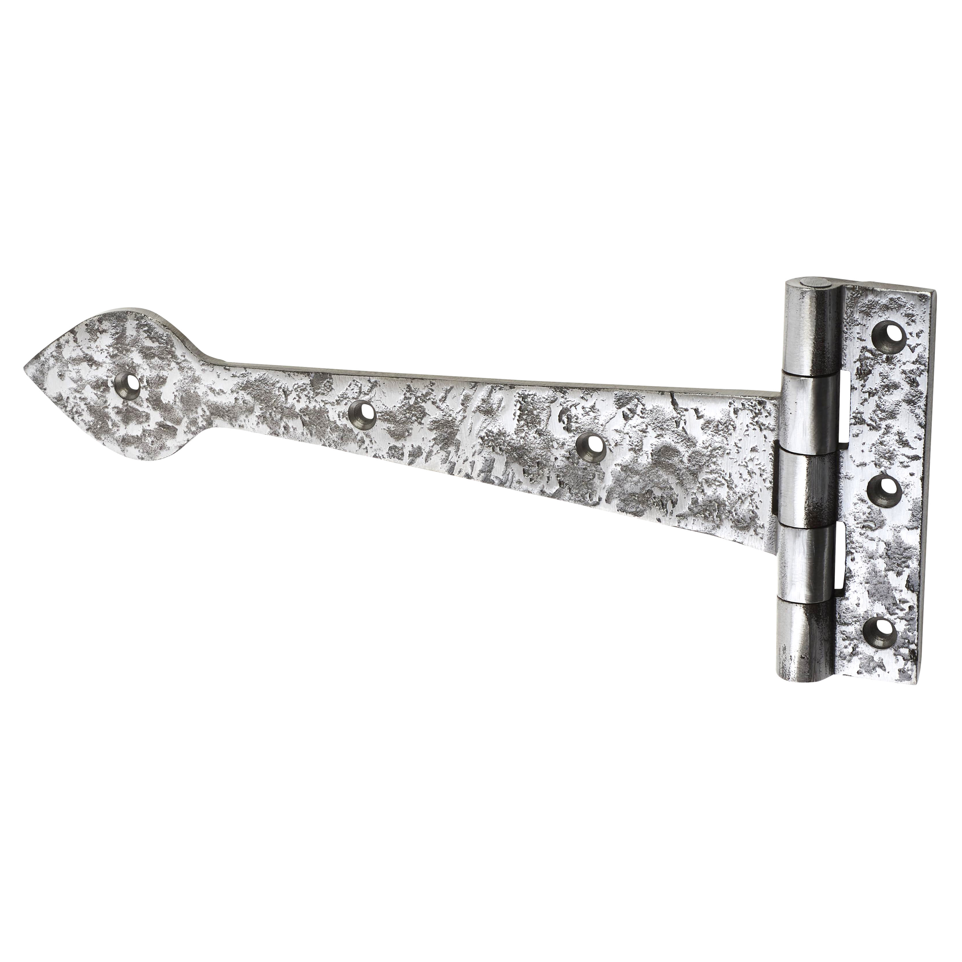 Tudor Plain Door Tee Hinge - 270 x 110mm - Polished Iron - Pair