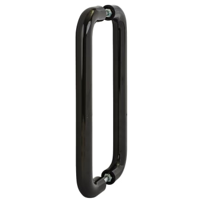 Ebony Black Nylon D-Bar Door Pull Handles - Back to Back - 600mm c/c