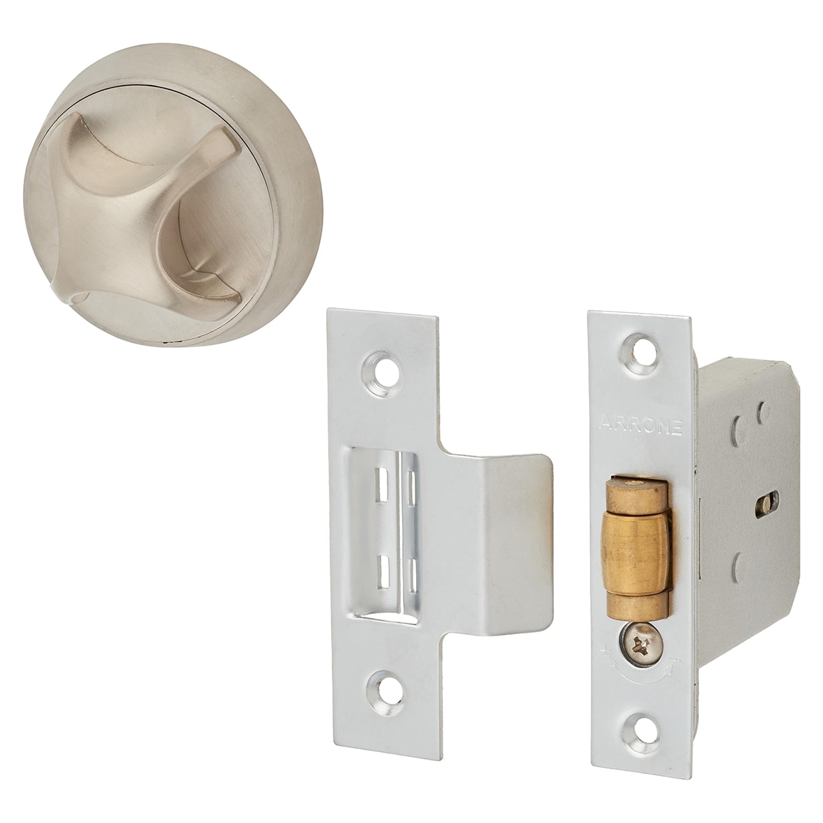 Satin Nickel Anti-Ligature Bowling Ball Cabinet Knob - 62mm Diameter - Ultra Range