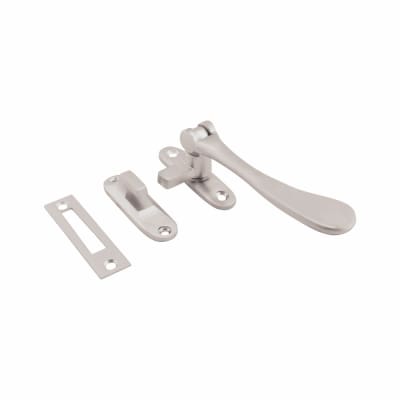 Cast Victorian Mortice & Hook Plate Casement Window Fastener - Reversible - Satin Chrome