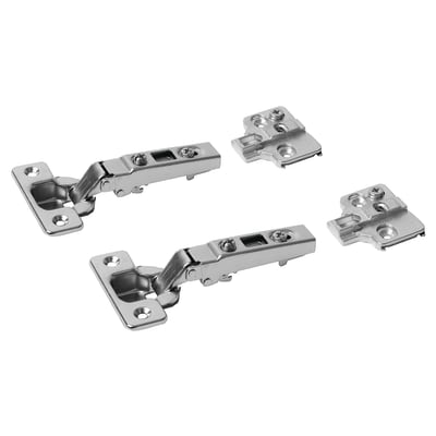 Clip-On Cabinet Hinge - 110° - Overlay - Zinc Plated - Pair