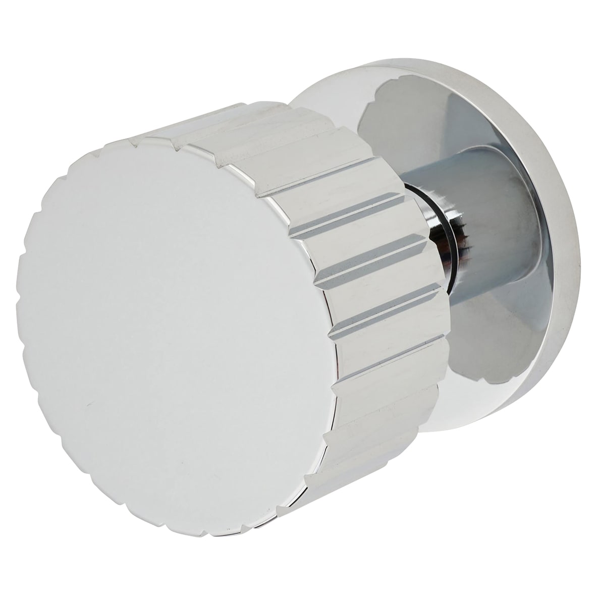 Polished Chrome Mortice Door Knob - 60mm Rose Diameter - Cog Range