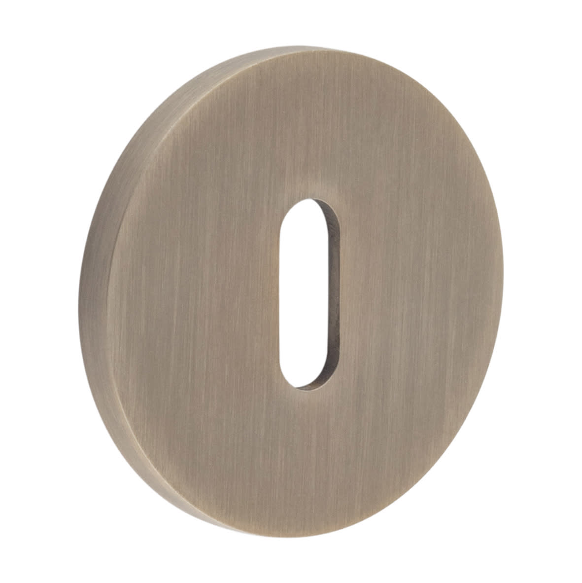 Escutcheon - 54mm Diameter - Keyhole - Antique Brass