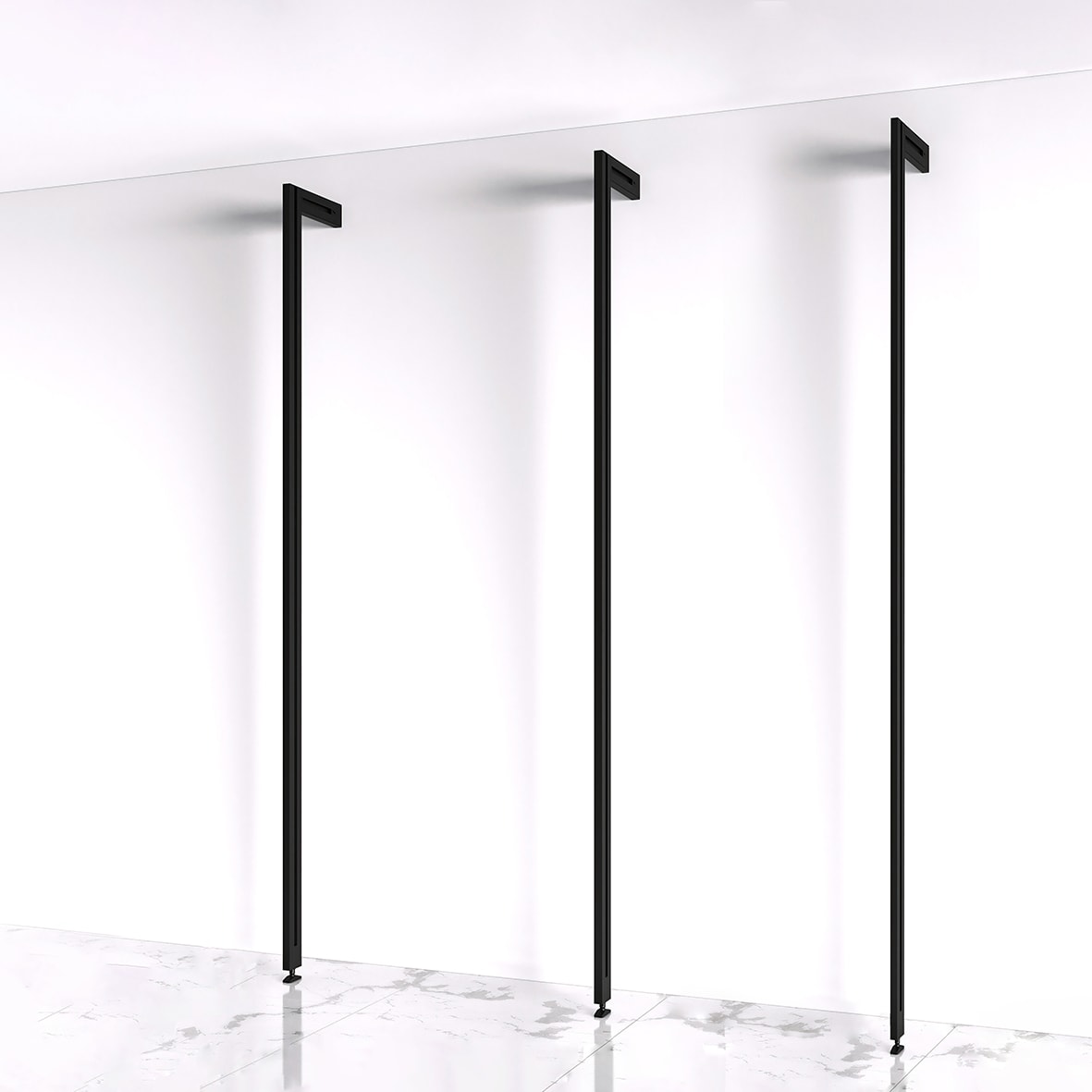Zero 3 Profile Floor to Ceiling Kit - 2900mm Length - Black