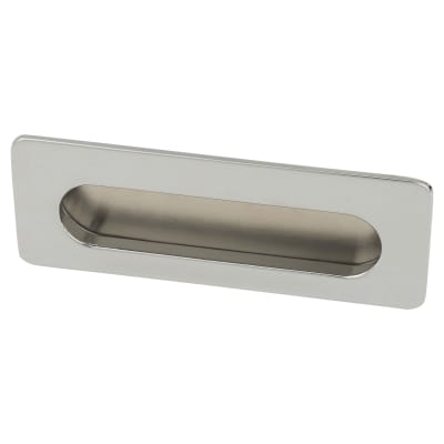 Rectangular Flush Cabinet Pull Handle - 106 x 39mm - Polished Chrome