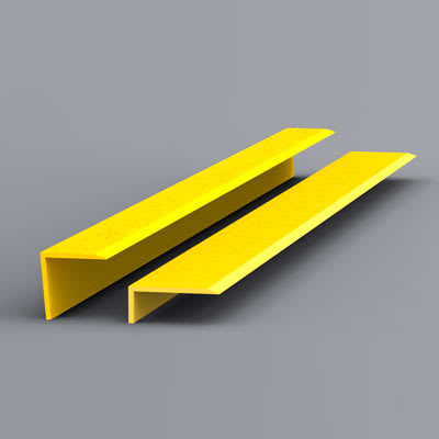 Heavy Duty Anti Slip Stair Nosing Strip - 1500 x 70 x 30mm - Yellow