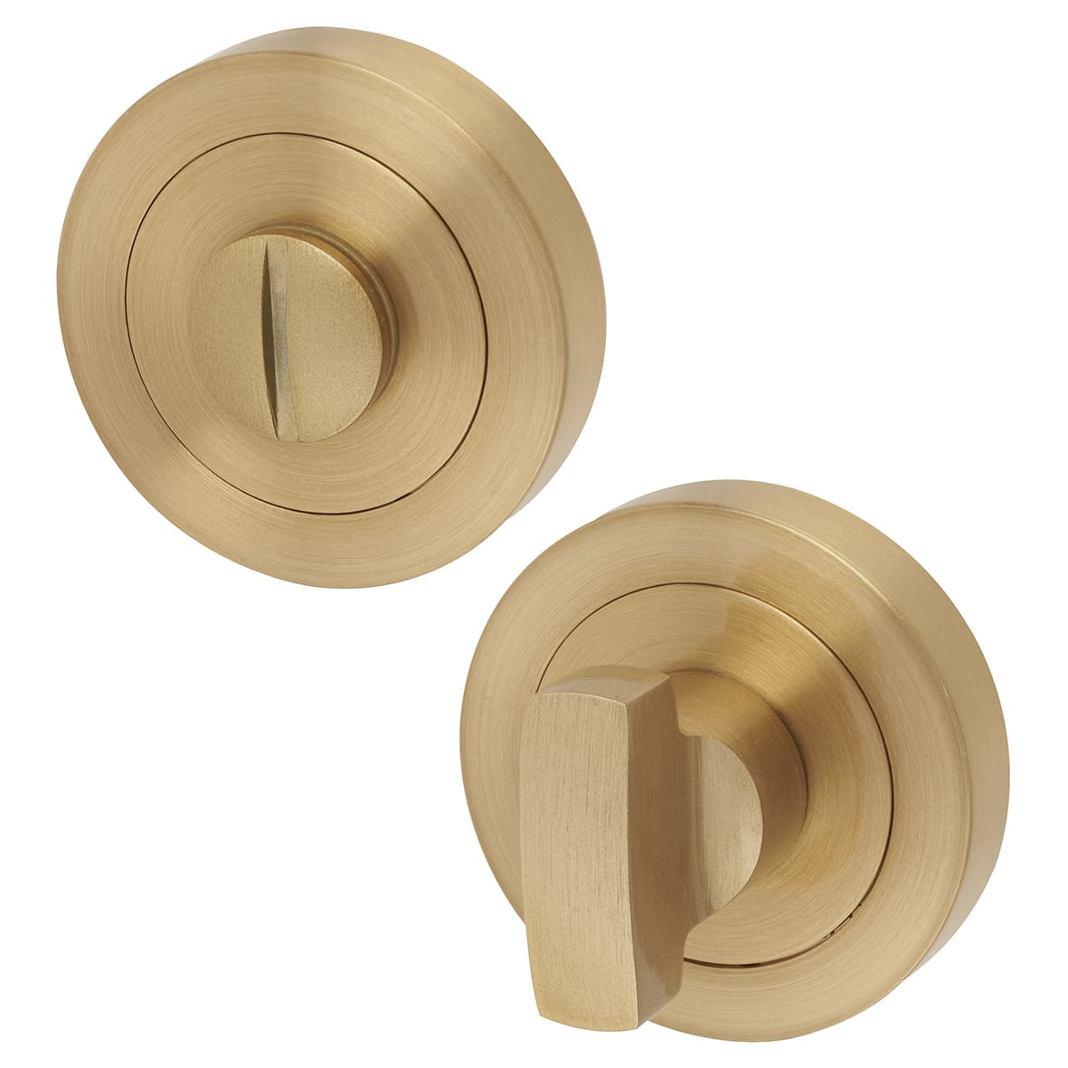 Brass Varese Bathroom Turn & Release - 50mm Diameter - Satin Brass