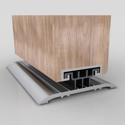 850 Door Bottom Seal - 1000mm Length - Satin Anodised Aluminium