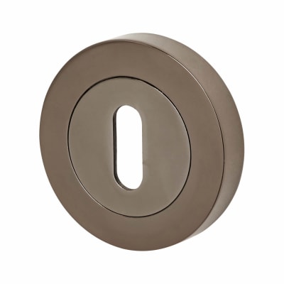 Escutcheon - 52mm Diameter - Keyhole - Black Nickel