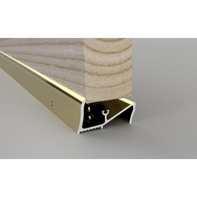 Lowline Threshold - 838mm Length - Inward Opening Doors - Gold Anodised