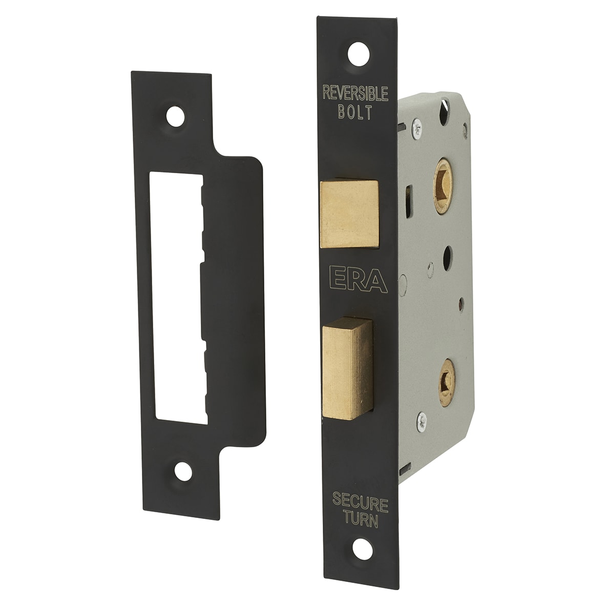 Bathroom Lock - 64mm Case - 44mm Backset - Matt Black