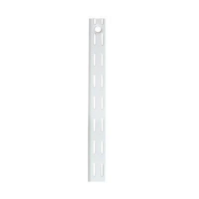 Twin Slot Shelving System - Shelf Wall Upright - 316mm Length - White