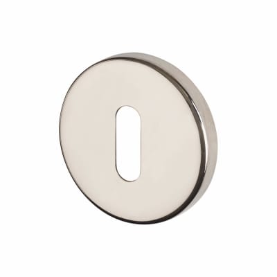 Escutcheon - 52mm Diameter - Keyhole - Polished Stainless Steel