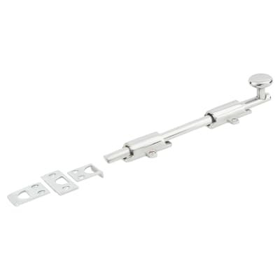 French Door Bolt/Flat Section Bolt - 202 x 42mm - Polished Chrome