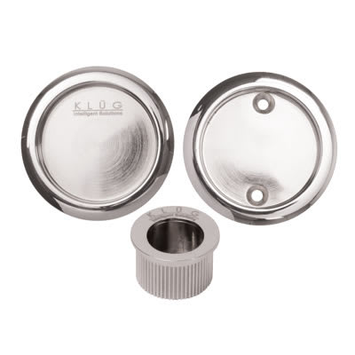 Round 3 Piece Flush Handle Set - Polished Chrome