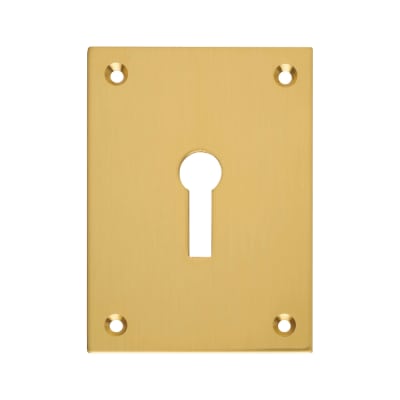 Jumbo Escutcheon - 65.5 x 47.6mm - Keyhole - Polished Brass